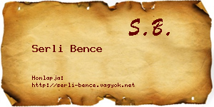 Serli Bence névjegykártya